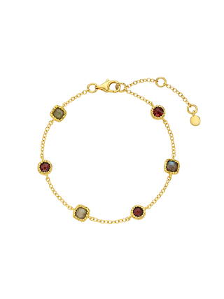 Labradorite & Garnet Bracelet