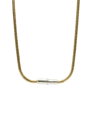 Hammered Socket Snake Chain Necklace