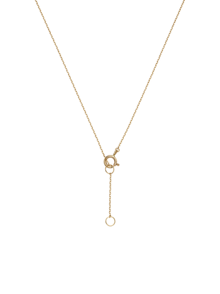 1.5mm White Diamond Gold Necklace