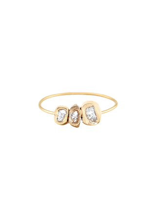 3 Gold Nuggets Ring