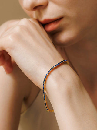 Blue Sparkle Tennis Bracelet
