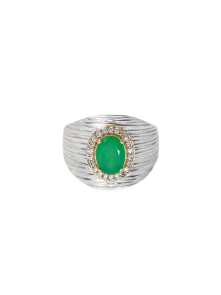 Lola Chrysoprase Crystal Ring