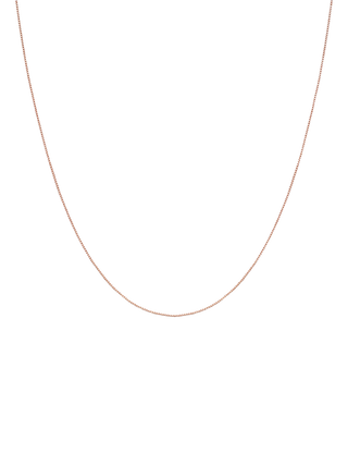 Dainty Mono Solid Gold Chain Necklace