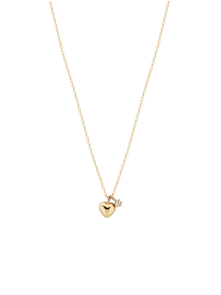 Petite Heart Solid Gold Necklace