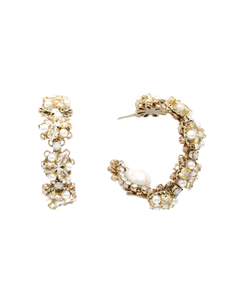 Ivory Pearl Blossom Earrings