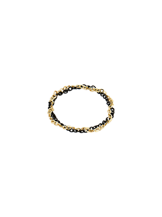 Black and Yellow Gold Chain Ring