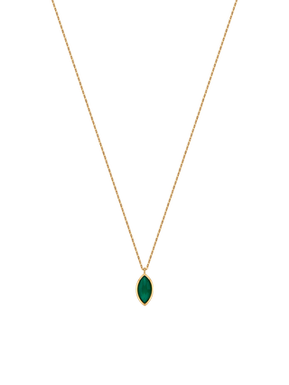 Leaf Green Onyx Necklace