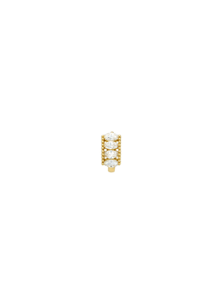 14K Gold Parallel Beam Earring