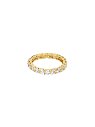 Gold Eternity  Cubic Zirconia Ring