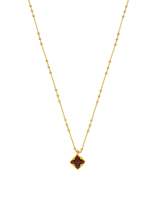 Garnet North Star Pendant Necklace