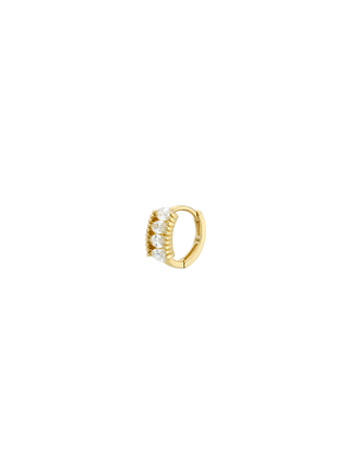 14K Gold Parallel Beam Earring
