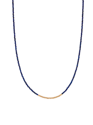 Lapis Lazuli Line Ball Necklace