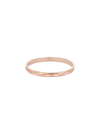 Cut Edge Gold Stacker Ring
