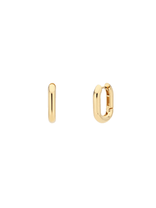 Sleek Oval Huggie Earrings