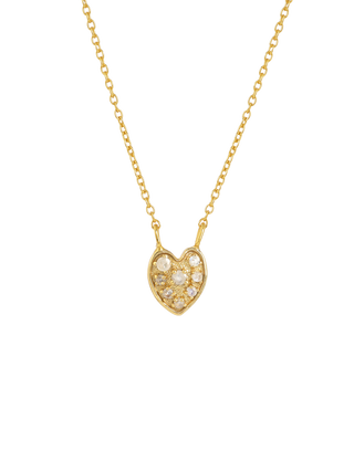 White Heart Charm Necklace