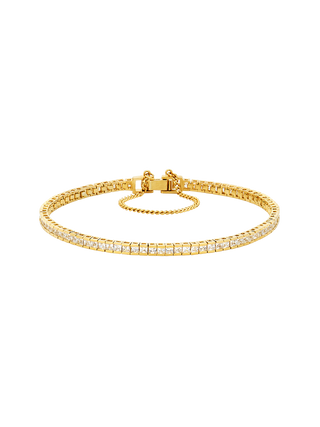 Luxe White Square Tennis Bracelet