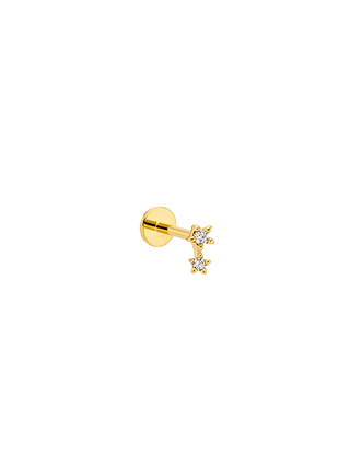 Double Star Accent Bar Piercing