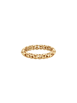 Geometric Cut Gold Ring