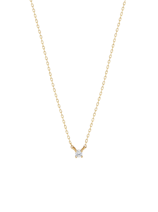 Petite Solitaire Cubic Necklace