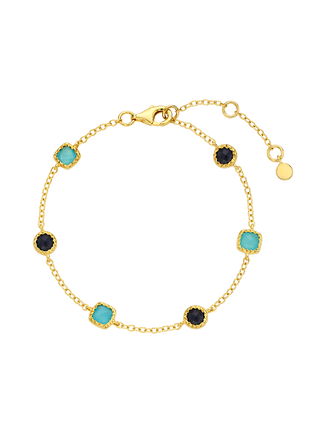 Blue Agate & Blue Chalcedony Bracelet