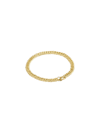 Silky Flat Gold Chain Ring