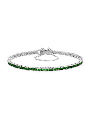Luxe Green Square Tennis Bracelet
