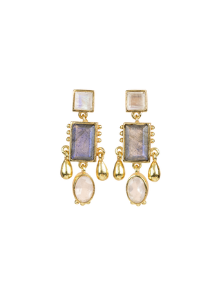 Purple Architectural  Drop Earrings