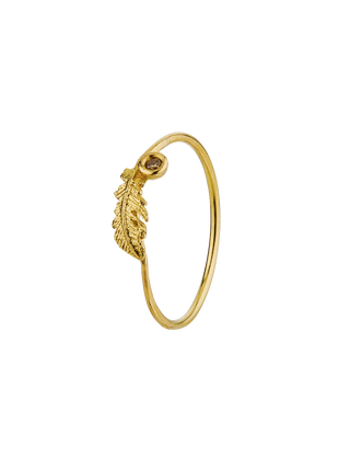 Plume Feather & Champagne Diamond Ring