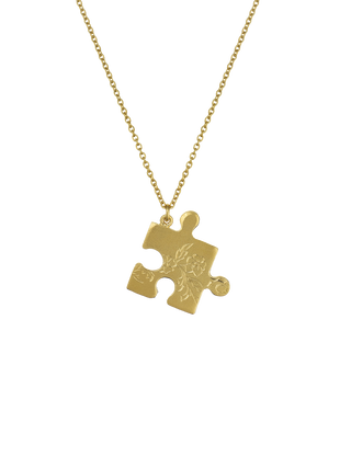 Floral Puzzle Piece Necklace