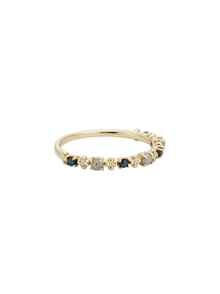 Duo Tone Diamond Circle Ring