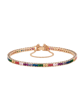 Luxe Rainbow Square Tennis Bracelet