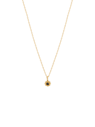 Lotus Black Diamond Pendant