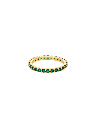 Green Cubic Eternity Ring