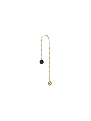 Black Spinel Chain Long Piercing
