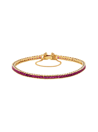 Luxe Ruby Square Tennis Bracelet