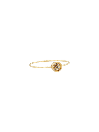 One Point Diamond Gold Ring
