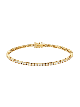 2mm Lab Grown Diamond Gold Tennis Bracelet