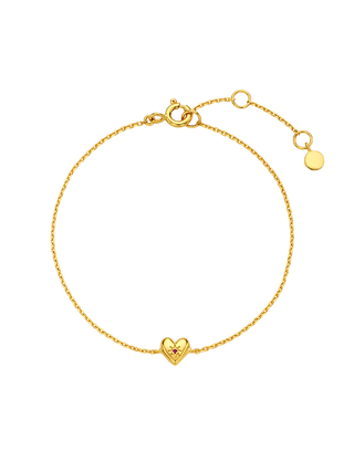 Ruby Heart  Bracelet