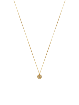 14k Gold Luna Solitaire Necklace