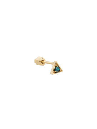 Blue Diamond Triangle Gold Piercing
