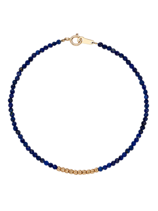 Lapis Lazuli Line Ball Bracelet
