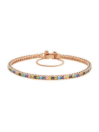 Luxe Pastel Square Tennis Bracelet