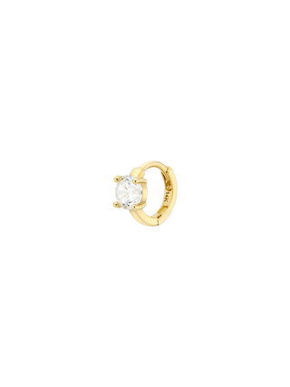 Petite Cubic Point Gold Huggie