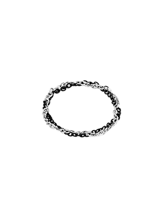 Black and White Gold Chain Ring