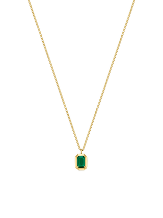 14k Gold Emerald Necklace