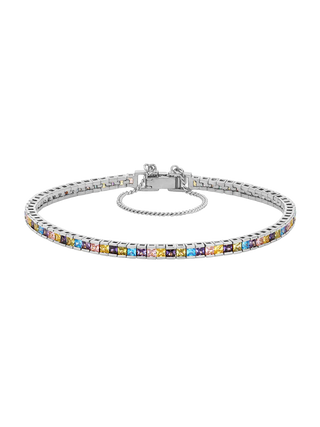 Luxe Pastel Square Tennis Bracelet