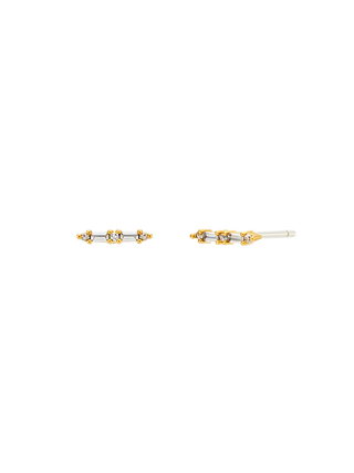 Crystal Mono Bar Stud Earrings
