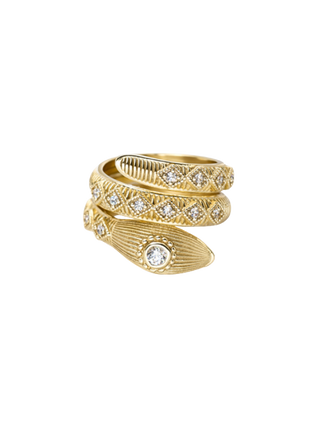 Serpenti Crystal Wrap Statement Ring
