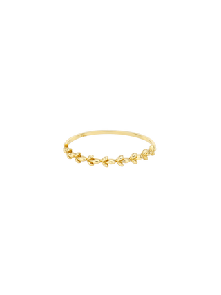 Eternity Leaf Laurel Gold Ring