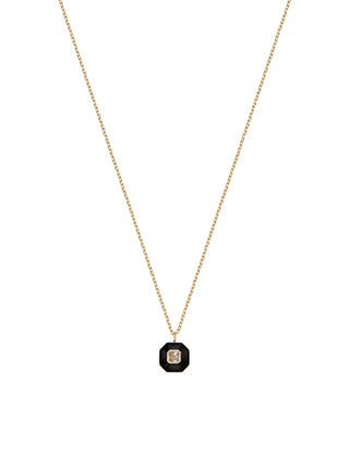 Onyx Octagon Point Necklace